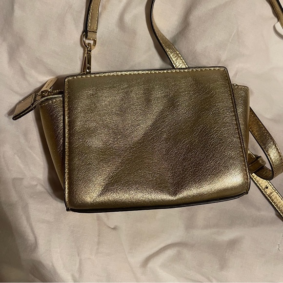 Michael Kors Mini Selma Purse in Gold - Picture 6 of 8